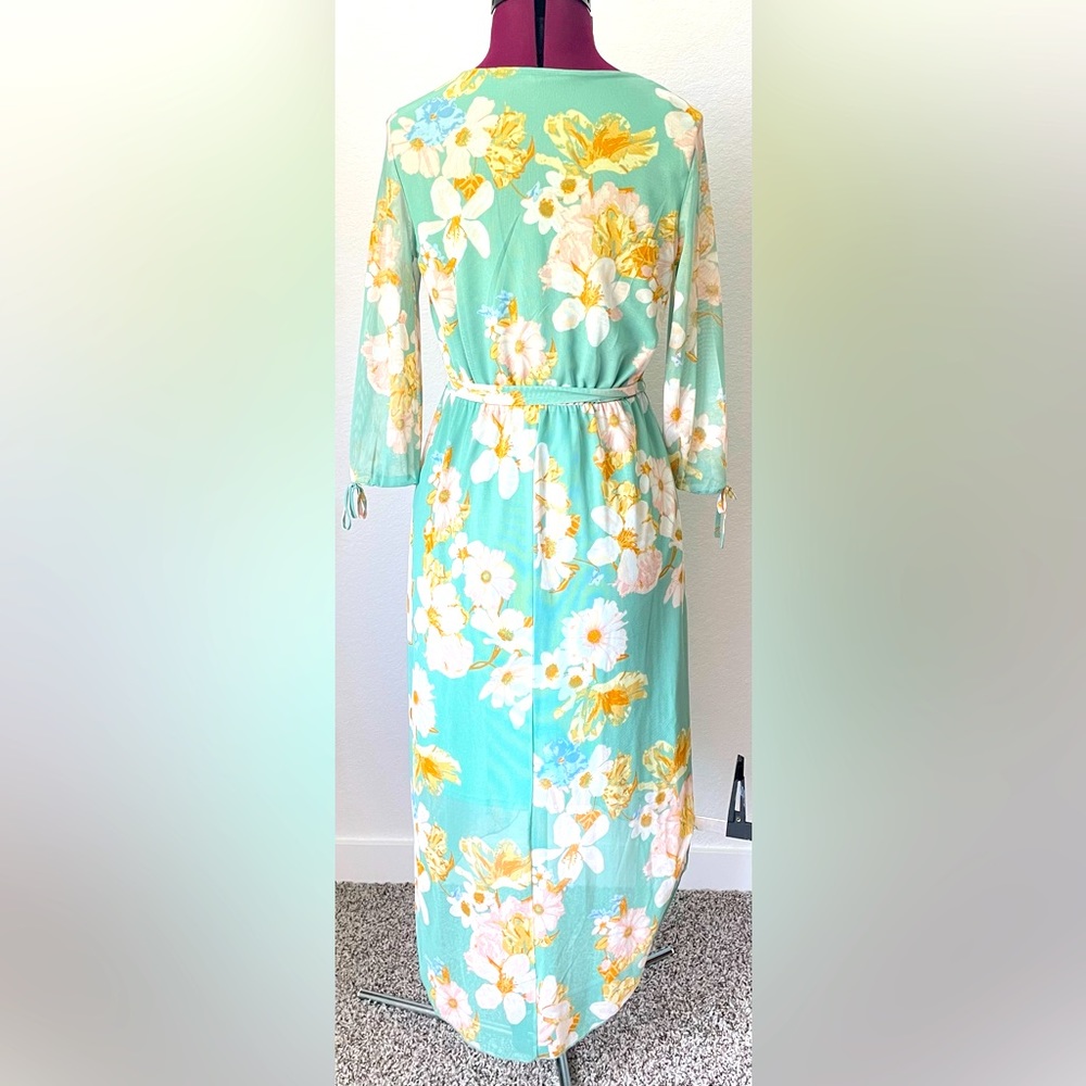 Allison Brittney mint green floral dress - Picture 5 of 5